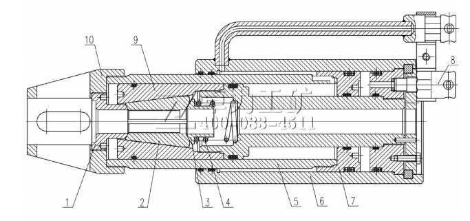 MS22-400/63礦用手動錨索張拉機(jī)具(退錨器)結(jié)構(gòu)圖